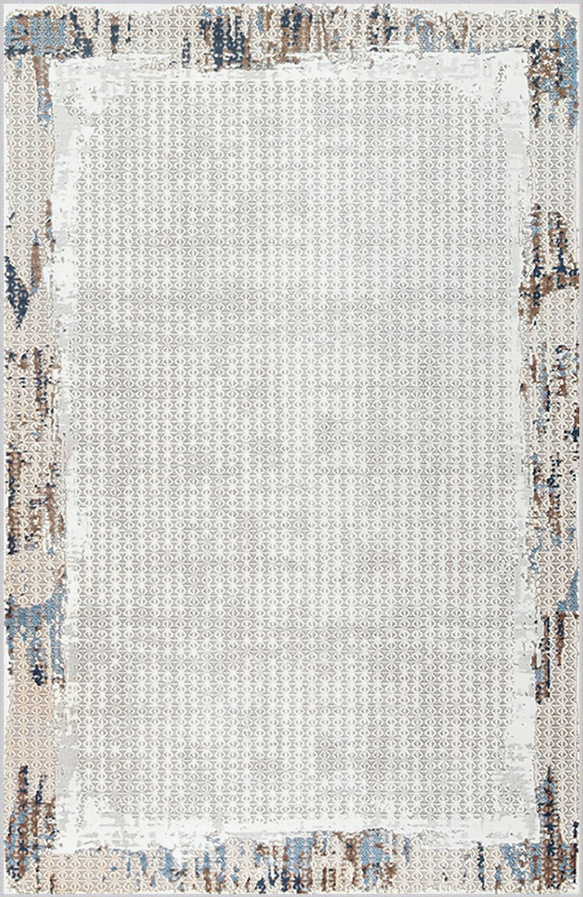 Rovigo Home RVG0759 Çok Renkli 8 mm Polyester Antibakteriyel-Leke Tutmaz-Toz Tutmaz Yıkanabilir İnce Kaymaz Dot Taban Dikdörtgen Makine Dokuma Salon Halısı 120x180 cm