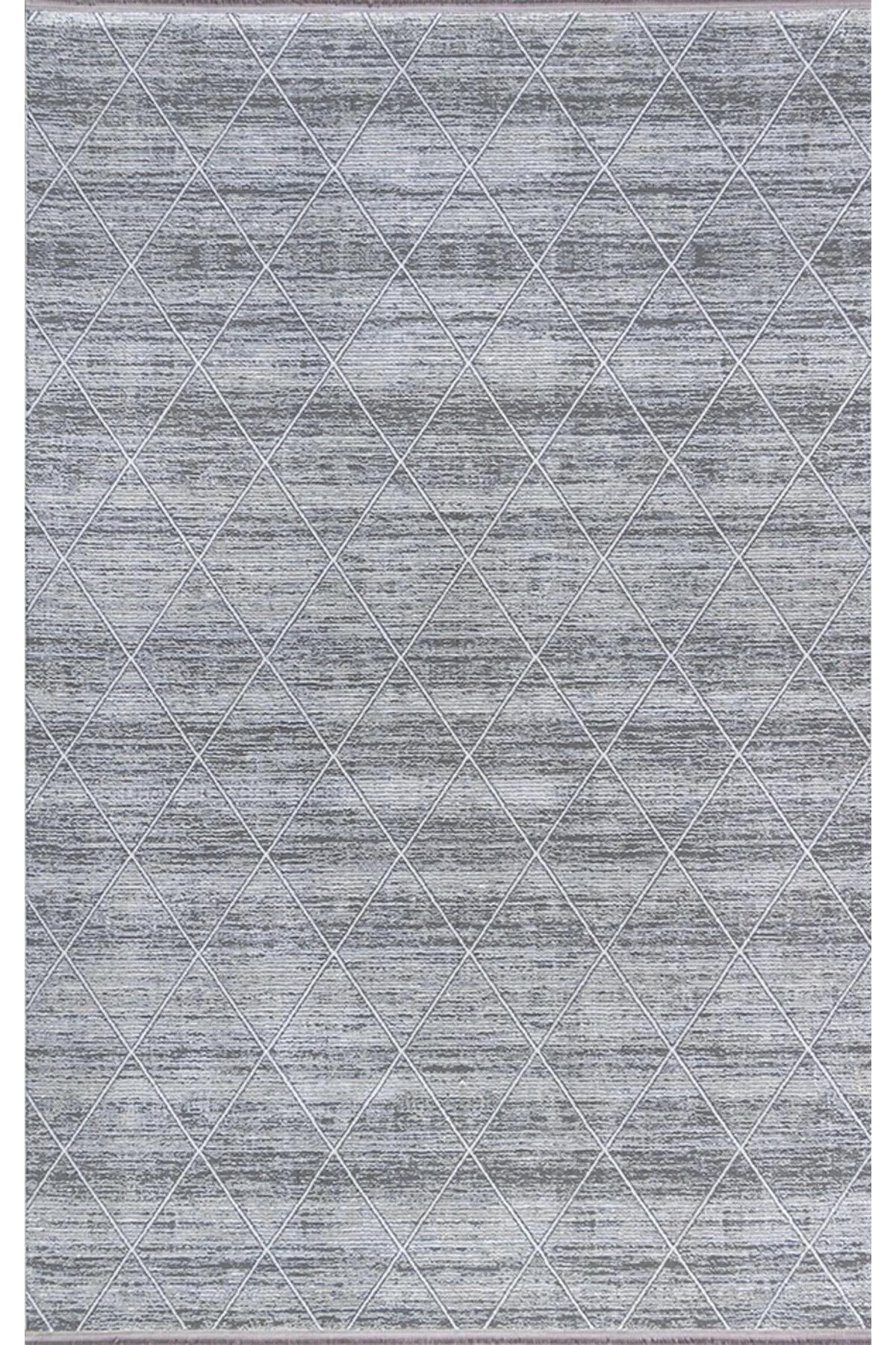Merinos Lion 63994 Krem 12 mm Polyester Antibakteriyel Yıkanabilir Kalın Kaymaz Dikdörtgen Makine Dokuma Salon Halısı 100x160 cm