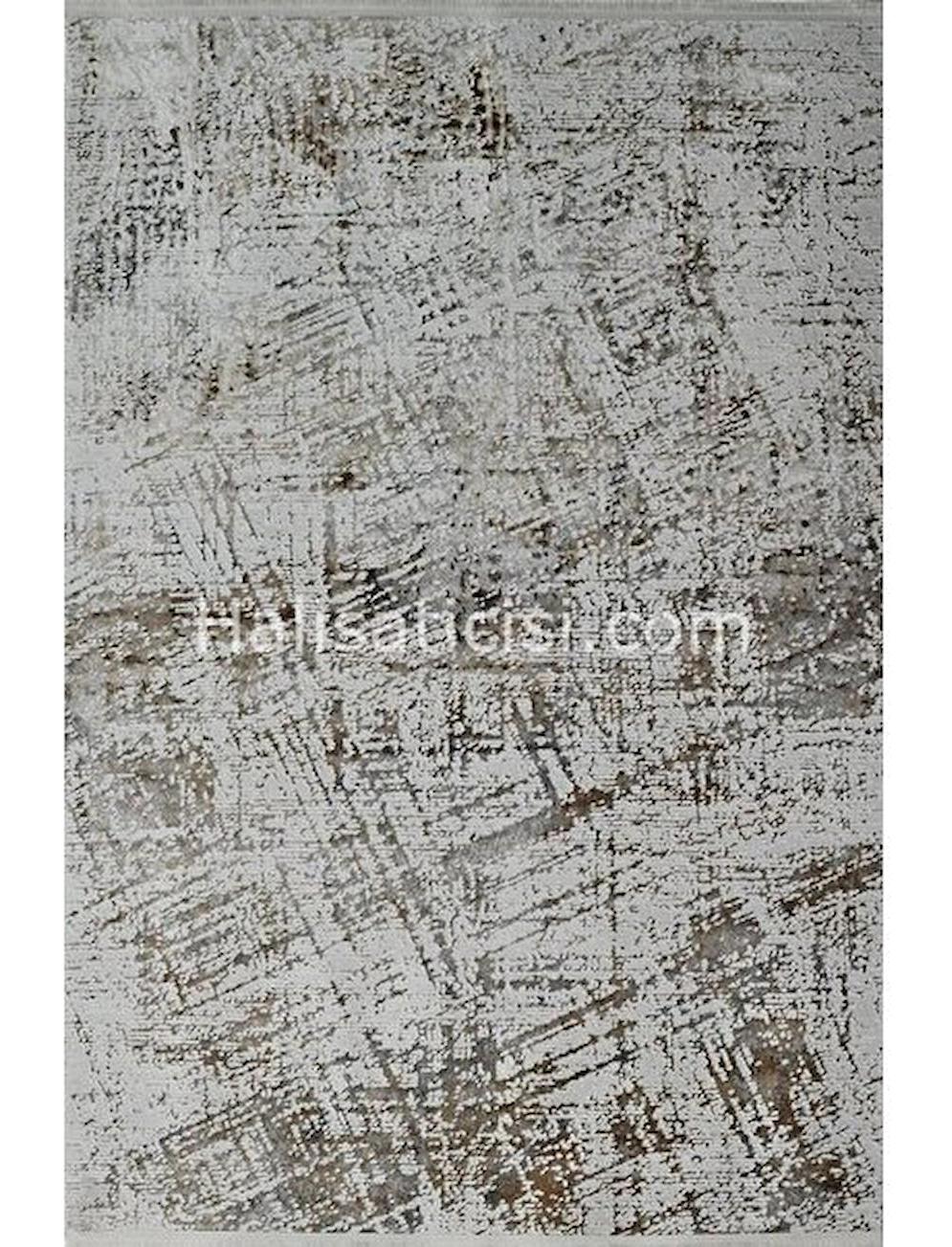 Gümüşsuyu Venita 13602 Gri 5 mm Polyester Toz Tutmaz Yıkanabilir İnce Kaymaz Dikdörtgen Makine Dokuma Salon Halısı 160x230 cm