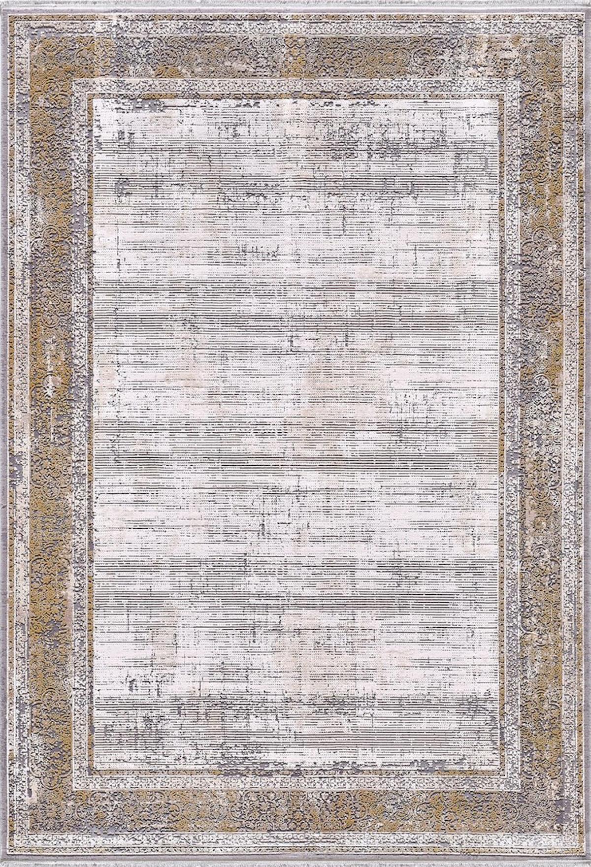 Artemis Halı Couture 0868A Altın-Bej 7 mm Akrilik Yıkanabilir İnce Kaymaz Jüt Taban Dikdörtgen Makine Dokuma Salon Halısı 80x200 cm