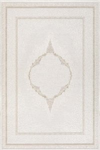 Sanat Halı Hera 3588 Krem 7 mm Pamuk Antibakteriyel Yıkanabilir Kalın Kaymaz Lateks Taban Dikdörtgen Makine Dokuma Salon Halısı 100x200 cm