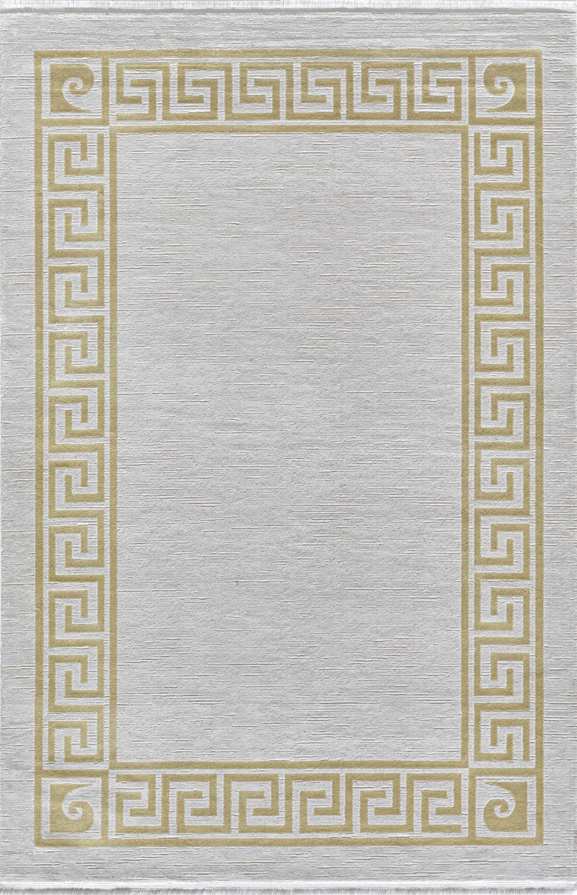 Pierre Cardin Monet MT24A Altın-Bej 9 mm Akrilik Yumuşak Yıkanabilir İnce Kaymaz Dikdörtgen Makine Dokuma Salon Halısı 100x200 cm
