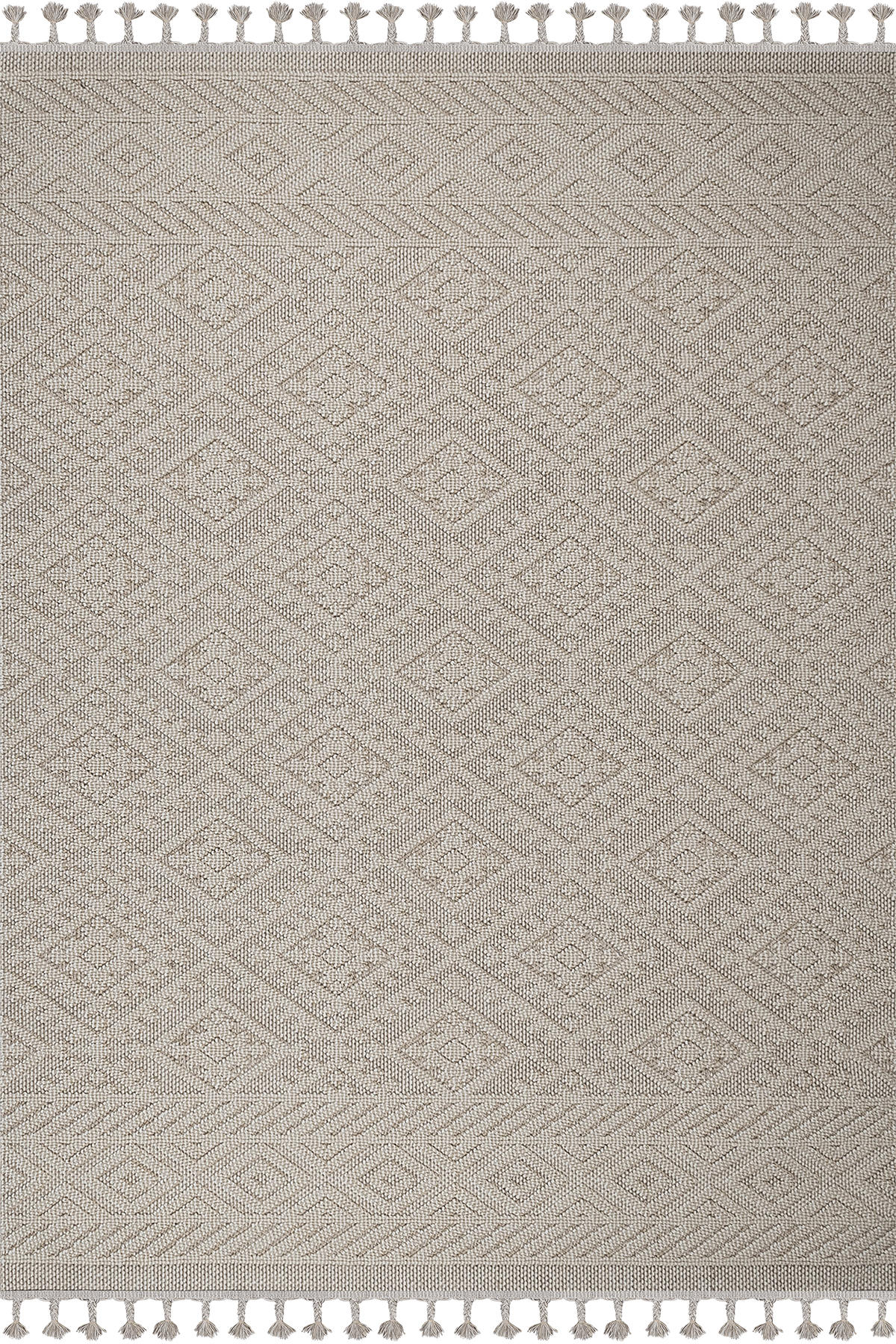 Petra Home Living 23917A Krem 7 mm Polipropilen Leke Tutmaz Yıkanabilir İnce Pamuk Taban Dikdörtgen Makine Dokuma Salon Halısı 120x200 cm