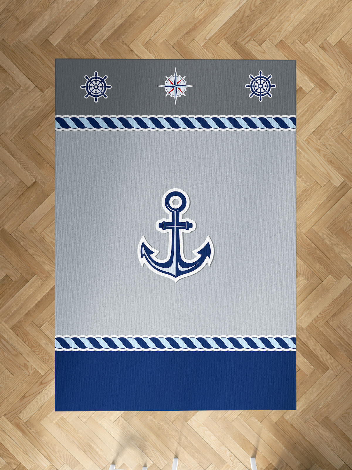 Mekta Home Çapa Çok Renkli 10 mm Antibakteriyel Yıkanabilir İnce Kaymaz Dot Taban Dikdörtgen Makine Dokuma Çocuk Odası Halısı 200x200 cm