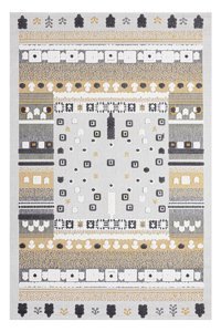 Alpina Home Dolce Krem 7 mm Polyester Yıkanabilir İnce Kaymaz Jüt Taban Dikdörtgen Makine Dokuma Salon Halısı 160x230 cm