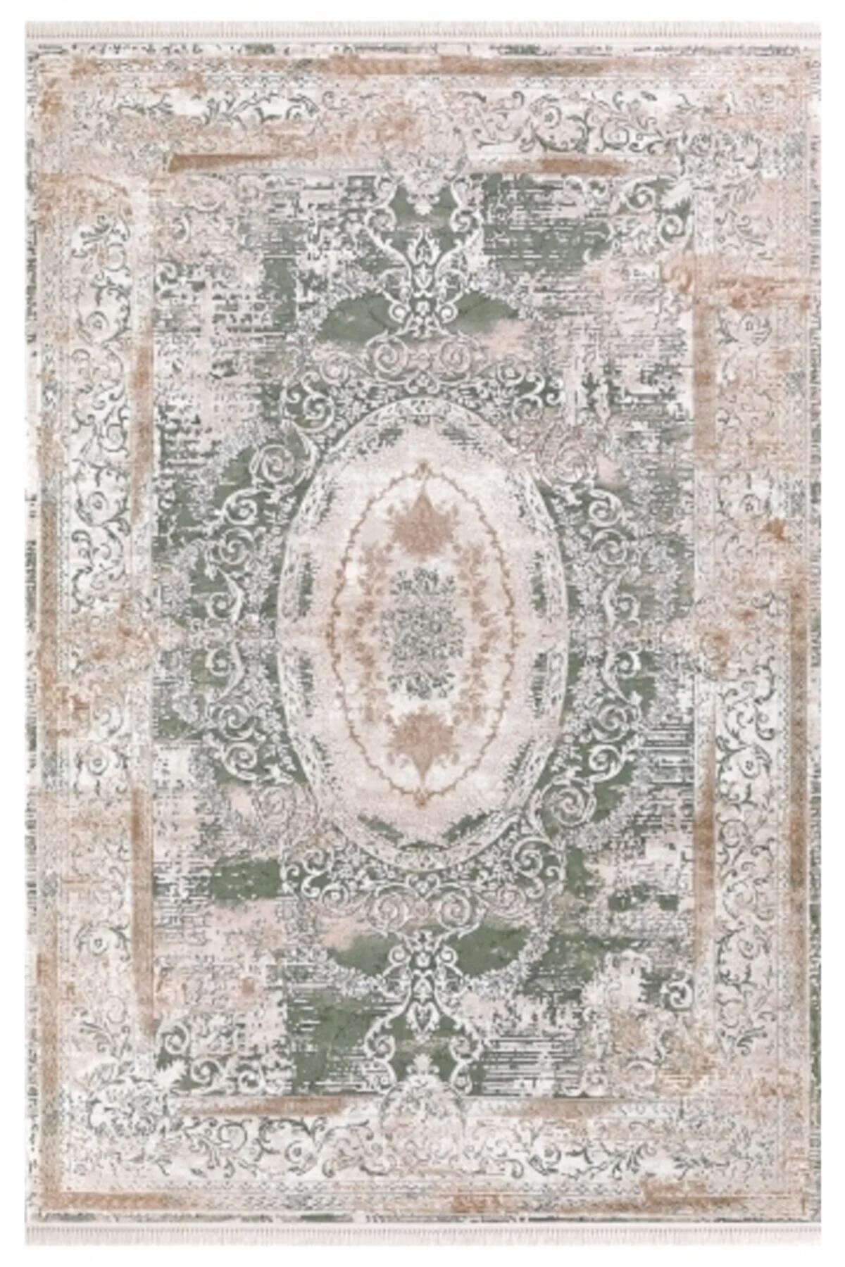Padişah Santo 31881 Krem 11 mm Akrilik Antibakteriyel Yıkanabilir İnce Kaymaz Dikdörtgen Makine Dokuma Salon Halısı 180x180 cm