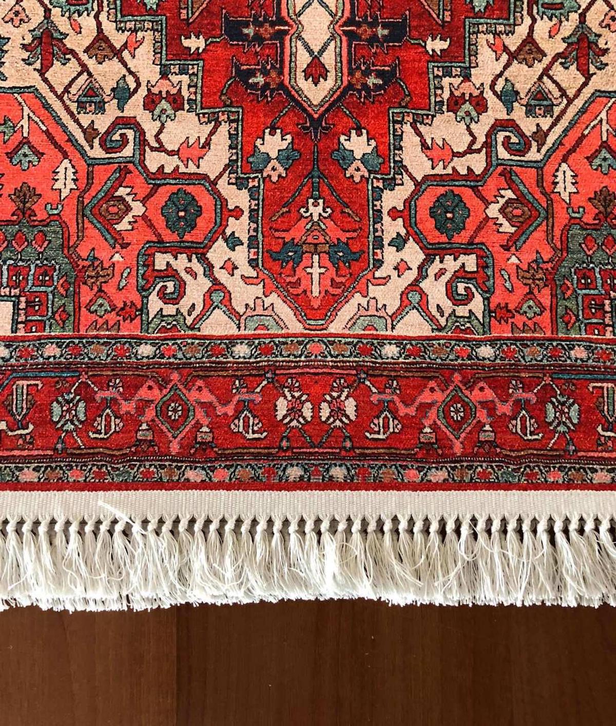 Prizma Home V6002 Çok Renkli Pamuk Toz Tutmaz Yıkanabilir Orta Dikdörtgen Makine Dokuma Oturma Odası-Salon Halısı 100x200 cm