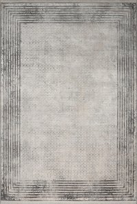 Kreasyon Halı Mazzini 1478 Gri 7 mm Akrilik Yalıtıma Yardımcı Yıkanabilir İnce Kaymaz Pamuk Taban Dikdörtgen Salon Halısı 80x150 cm