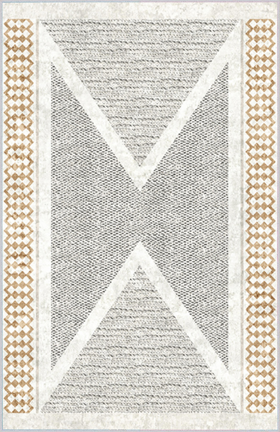 Rovigo Home RVG1569-HT170 Çok Renkli 8 mm Polyester Antibakteriyel-Leke Tutmaz-Toz Tutmaz Yıkanabilir İnce Kaymaz Dot Taban Dikdörtgen Makine Dokuma Salon Halısı 100x150 cm
