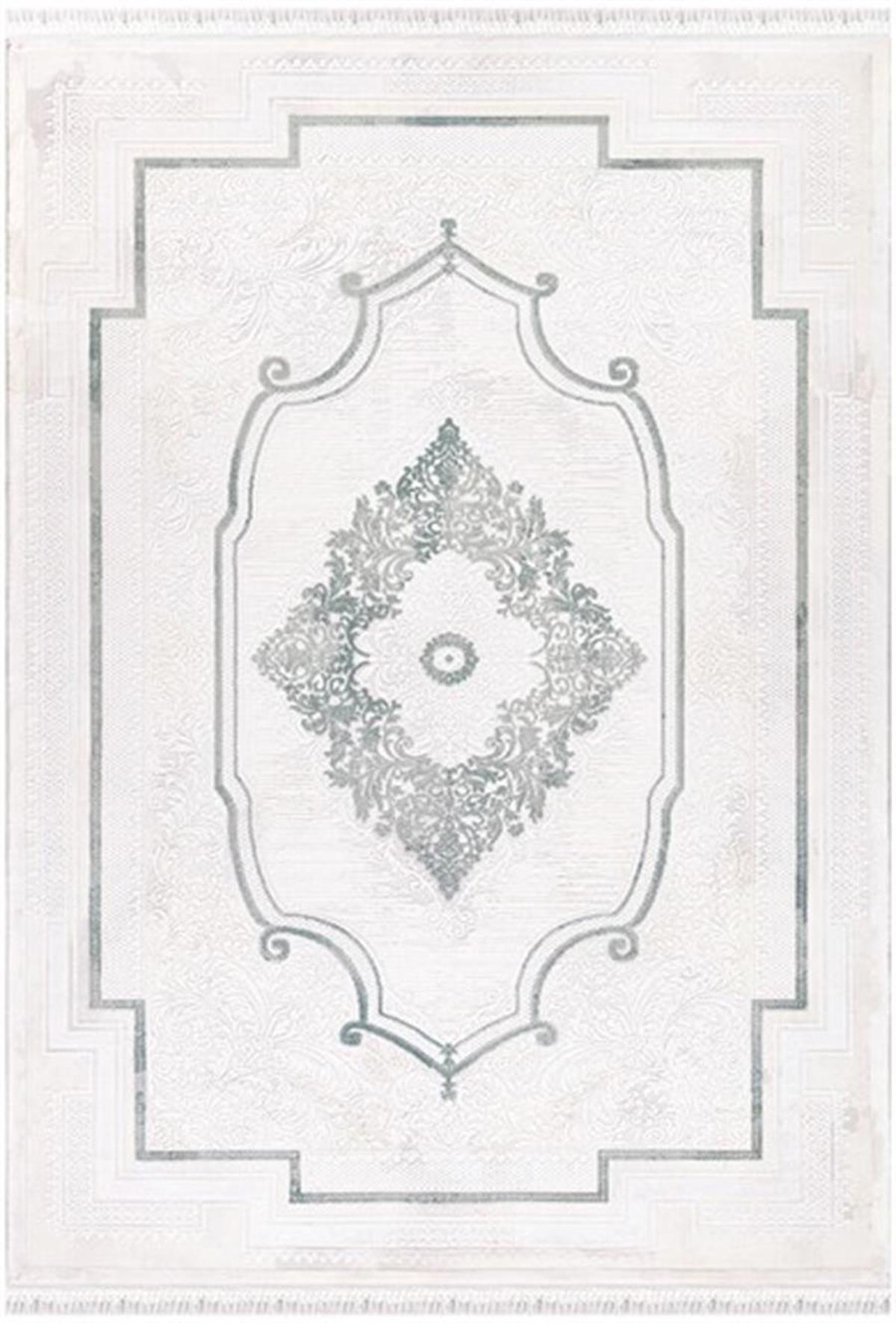 İpek Mekik Halı Blossom 13477 Krem 10 mm Akrilik Yıkanabilir Orta Kaymaz Dikdörtgen Makine Dokuma Antre-Çocuk Odası-Salon-Yatak Odası Halısı 120x180 cm