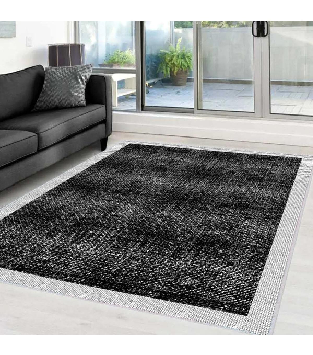 Rovigo Home RVG0023-SD874 Gri 8 mm Polyester Yıkanabilir Orta Kaymaz Dot Taban Dikdörtgen Makine Dokuma Salon Halısı 200x300 cm