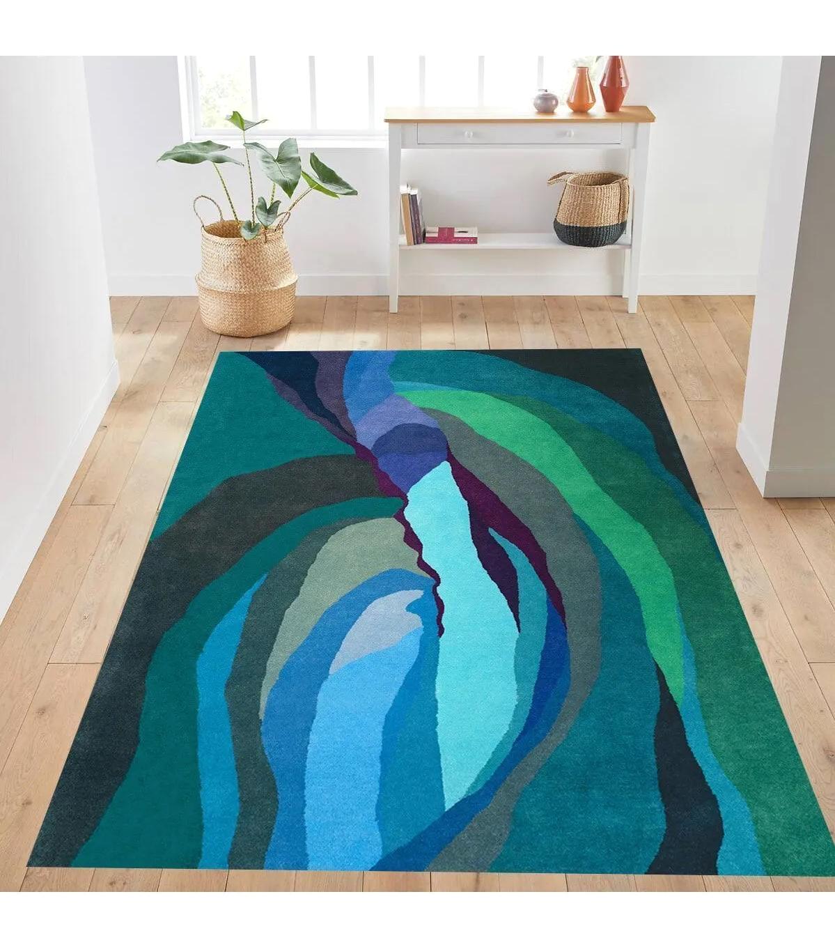 Rovigo Home RVG0225 Çok Renkli 8 mm Polyester Leke Tutmaz-Toz Tutmaz Yıkanabilir İnce Kaymaz Dot Taban Dikdörtgen Makine Dokuma Salon Halısı 80x500 cm