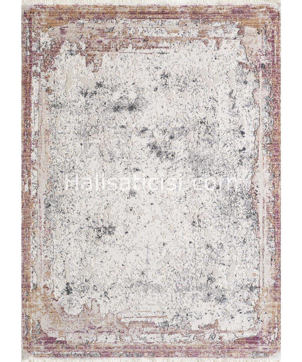 Gümüşsuyu Risus 11290 Çok Renkli 5 mm Polyester Antibakteriyel Yıkanabilir İnce Kaymaz Dikdörtgen Makine Dokuma Salon Halısı 80x180 cm