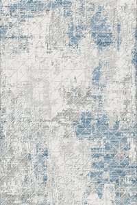 Kreasyon Halı Hesna A0002 Mavi 9 mm Akrilik Yalıtıma Yardımcı Yıkanabilir İnce Kaymaz Pamuk Taban Dikdörtgen Makine Dokuma Salon Halısı 140x200 cm