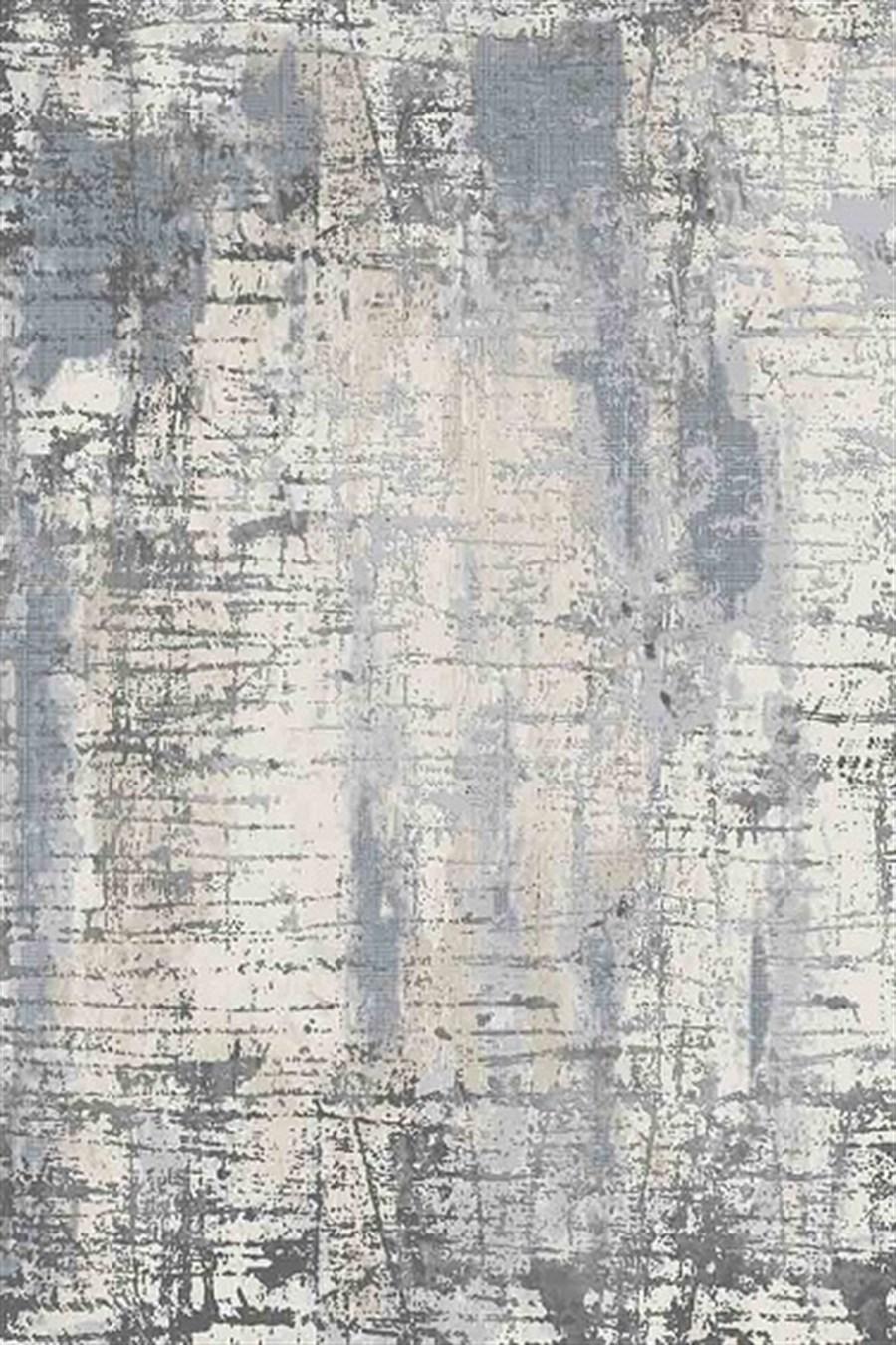 Kreasyon Halı Pandora 2758 Gri 5 mm Polyester Yıkanabilir Kalın Kaymaz Pamuk Taban Dikdörtgen Makine Dokuma Salon Halısı 80x120 cm