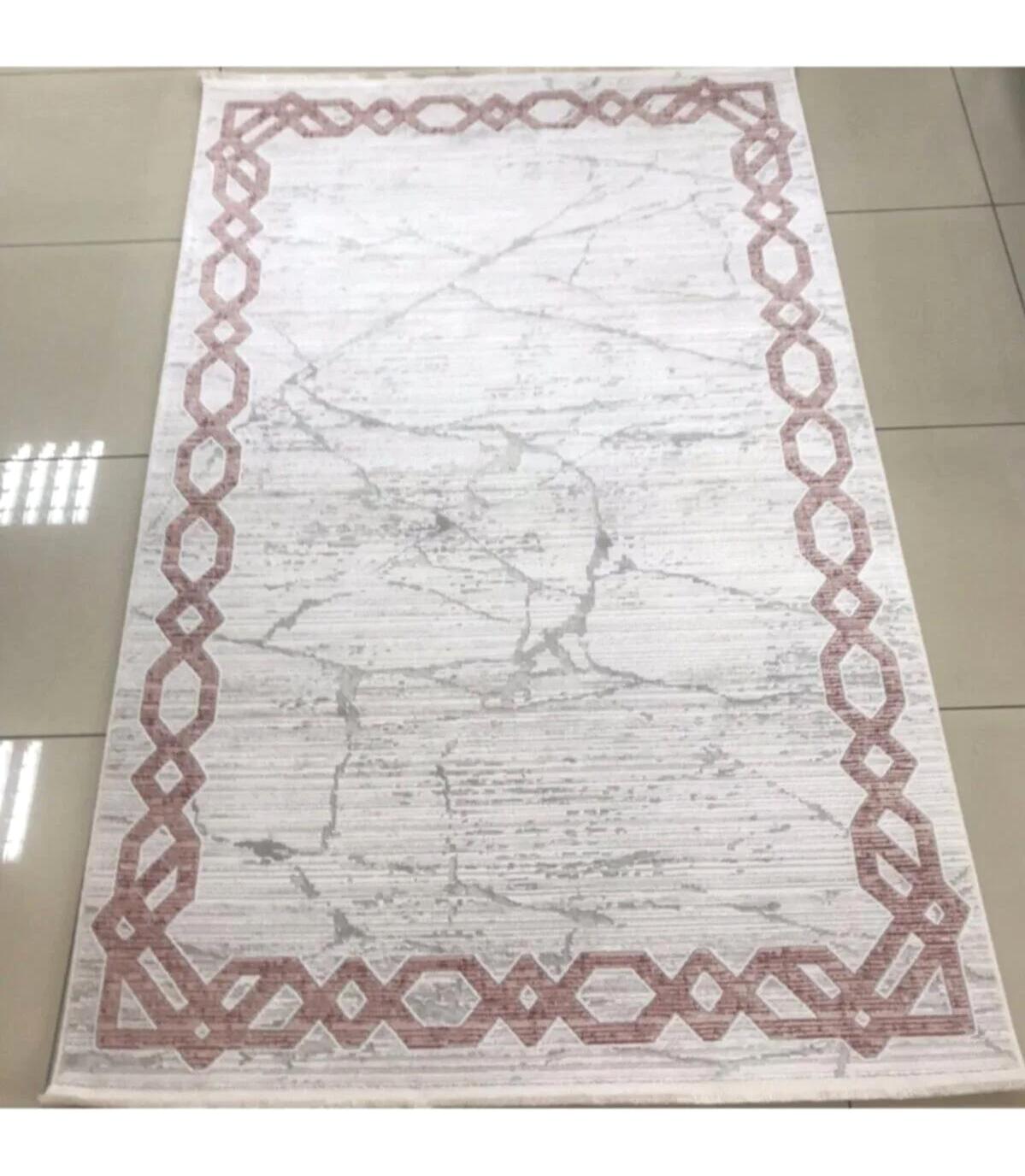 Merinos Diyez 34931 Krem 9 mm Akrilik Silinebilir Yıkanabilir Orta Kaymaz Dikdörtgen Makine Dokuma Salon Halısı 200x290 cm