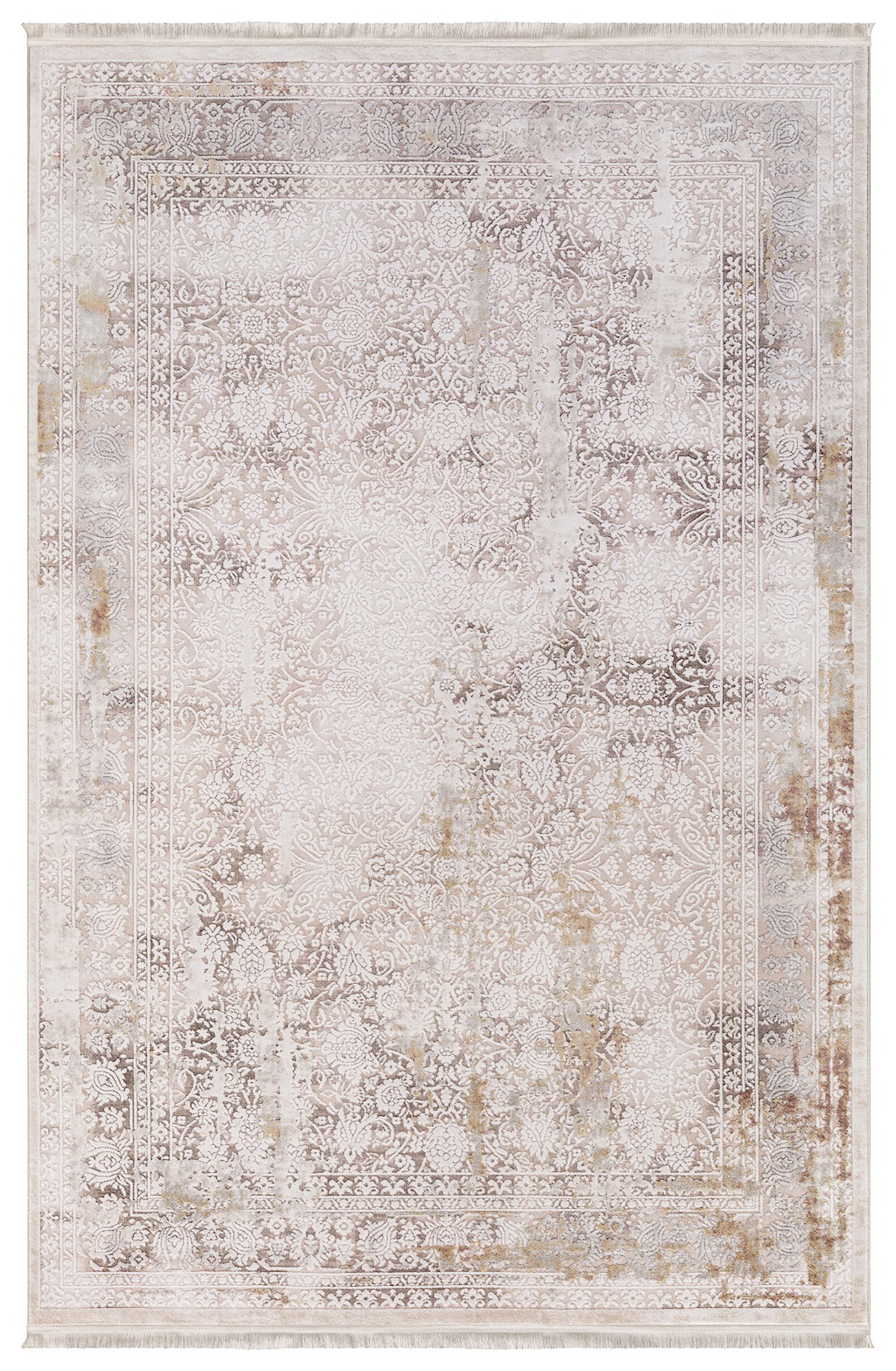 İpek Mekik Halı Kazaz 2304A Çok Renkli 8 mm Akrilik Yıkanabilir Orta Kaymaz Pamuk Taban Dikdörtgen Makine Dokuma Antre-Çocuk Odası-Salon-Yatak Odası Halısı 140x200 cm
