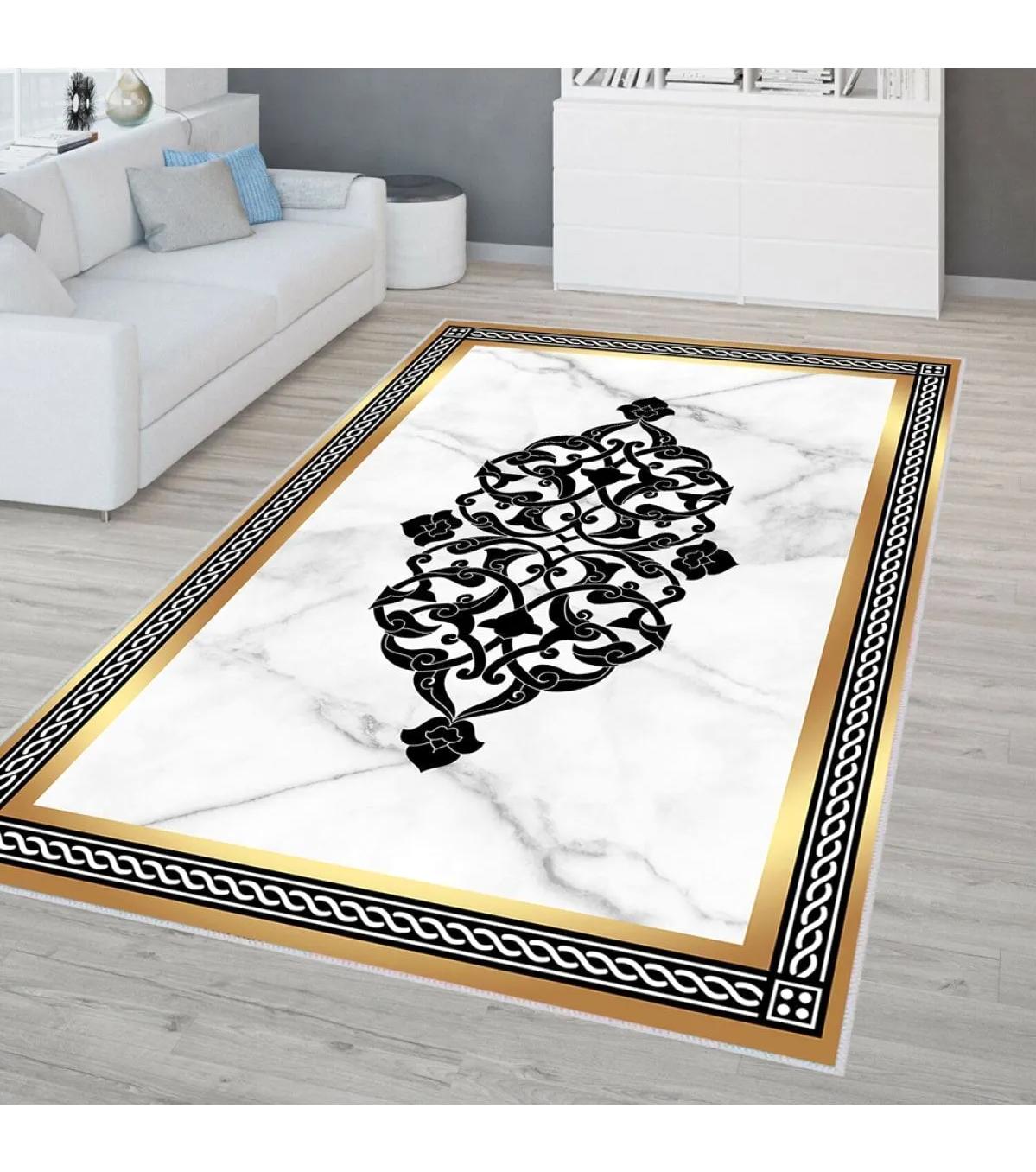 Rovigo Home RVG0319-SD705 Krem 8 mm Polyester Antibakteriyel-Leke Tutmaz-Toz Tutmaz Yıkanabilir İnce Kaymaz Dot Taban Dikdörtgen Makine Dokuma Salon Halısı 200x290 cm