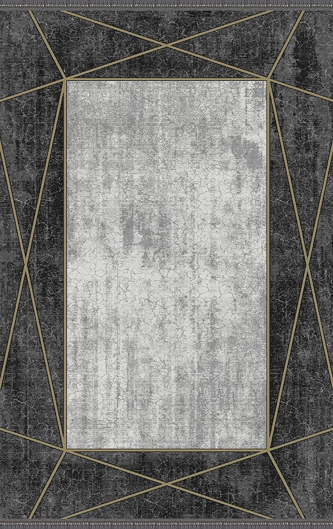 Merinos Rodin 34712 Krem 11 mm Akrilik Toz Tutmaz Yıkanabilir Kalın Kaymaz Dikdörtgen Makine Dokuma Salon Halısı 100x150 cm