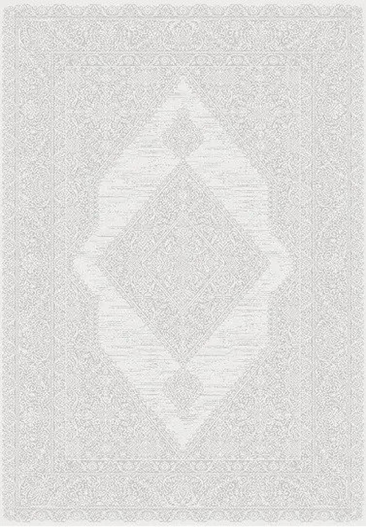 Kreasyon Halı A0193 Krem 9 mm Akrilik Yıkanabilir Kalın Pamuk Taban Dikdörtgen Makine Dokuma Salon Halısı 150x233 cm