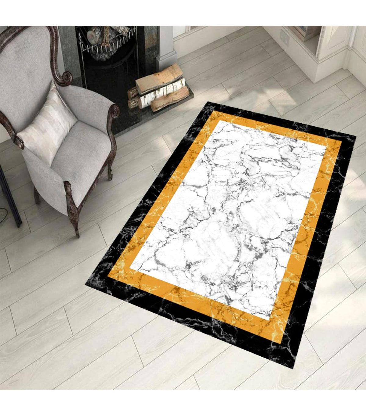 Aldora 549 Çok Renkli 9 mm Deri Orta Kaymaz Suni Deri Taban Dikdörtgen Salon Halısı 50x80 cm