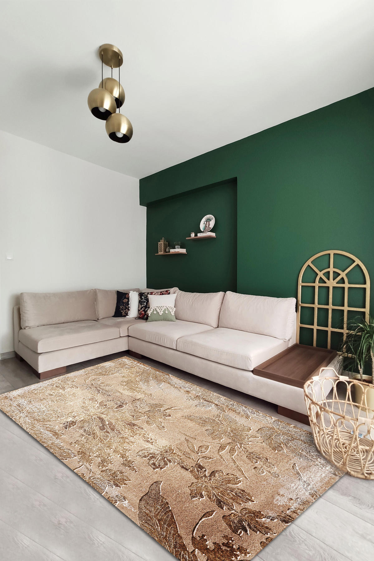 İlyaki Home Hana Krem 0.5 mm Pamuk Antibakteriyel Yıkanabilir İnce Kaymaz Dikdörtgen Makine Dokuma Salon Halısı 120x375 cm