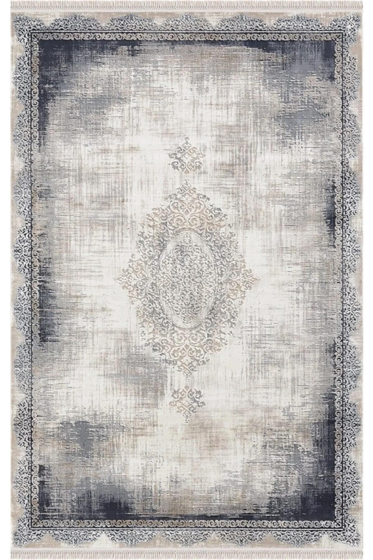 Merinos Çok Renkli 7 mm Mikropolyester Antibakteriyel Yıkanabilir İnce Kaymaz Lateks Taban Dikdörtgen Makine Dokuma Salon Halısı 80x150 cm
