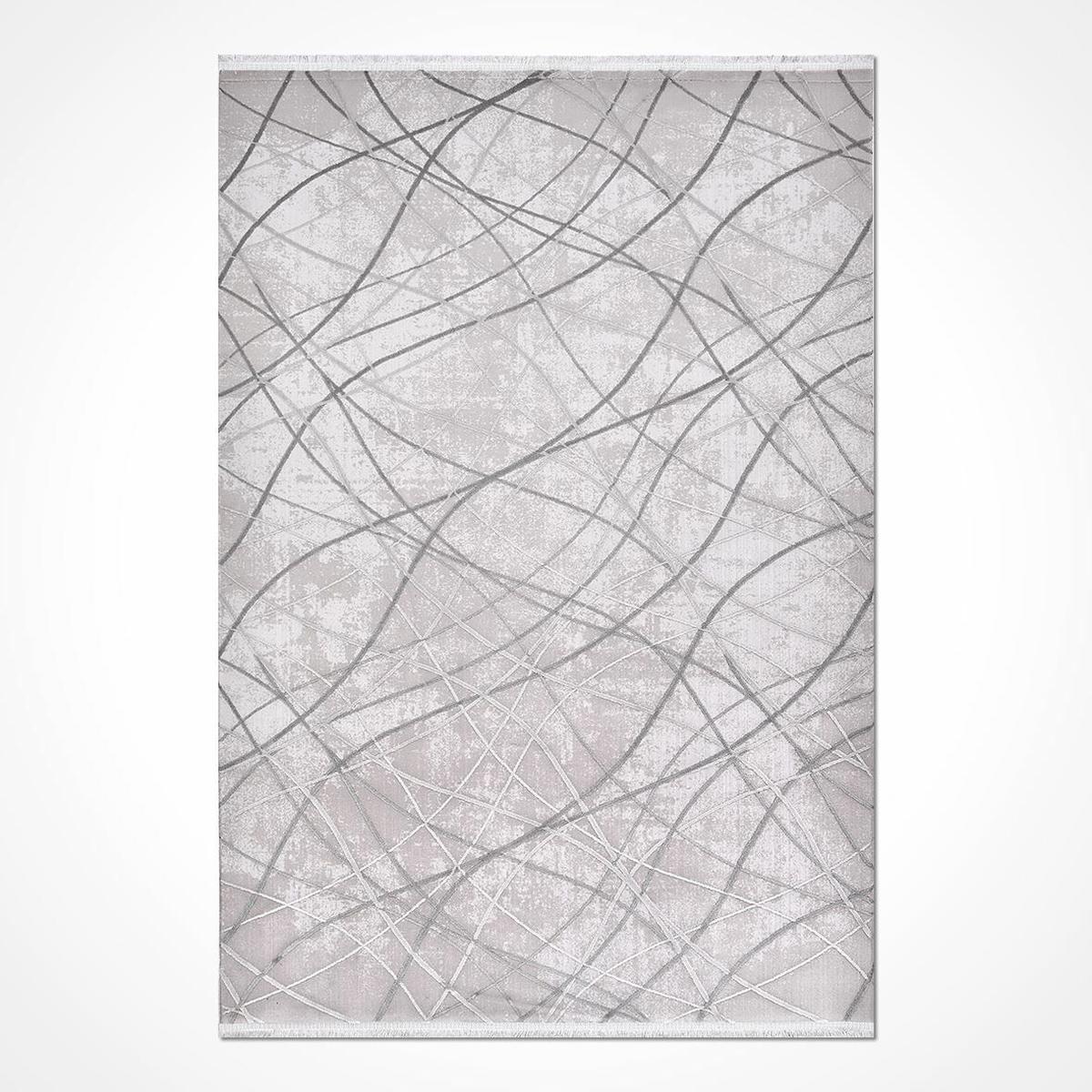 Crea Halı Karen 6310AK Krem 11 mm Akrilik Toz Tutmaz Yıkanabilir Orta Dikdörtgen Makine Dokuma Salon Halısı 120x150 cm