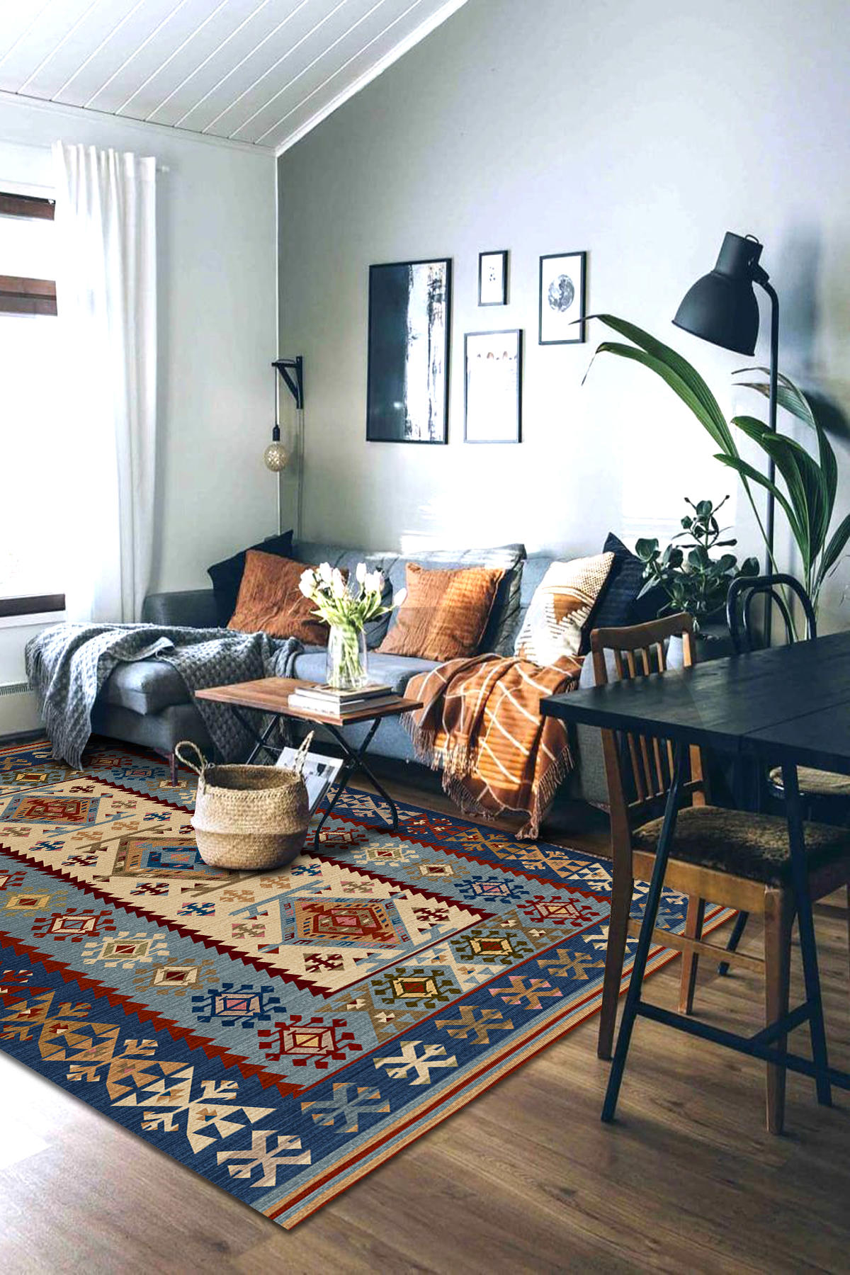 Latte Dizayn Caitlin Krem 0.5 mm Pamuk Antibakteriyel Yıkanabilir İnce Kaymaz Pamuk Taban Dikdörtgen Makine Dokuma Salon Halısı 140x140 cm