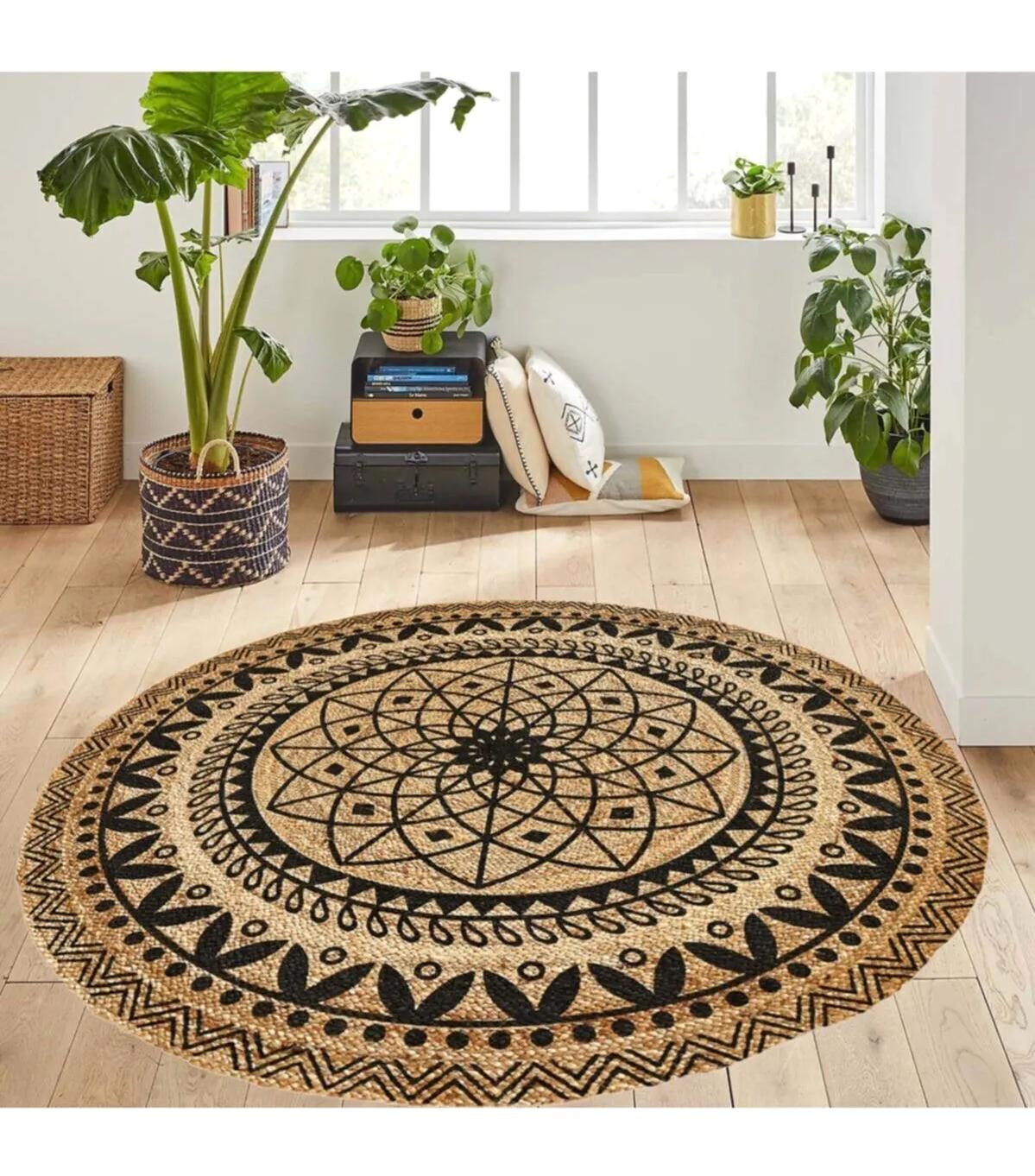 Rovigo Home RVG7042 Çok Renkli 8 mm Polyester Antibakteriyel-Leke Tutmaz-Toz Tutmaz Yıkanabilir İnce Kaymaz Dot Taban Yuvarlak Makine Dokuma Salon Halısı 80x150 cm