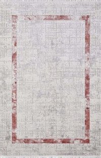 Gümüşsuyu Legro 11550 Kırmızı-Krem 6 mm Akrilik Antibakteriyel Yıkanabilir İnce Kaymaz Jüt Taban Dikdörtgen Makine Dokuma Salon Halısı 80x150 cm