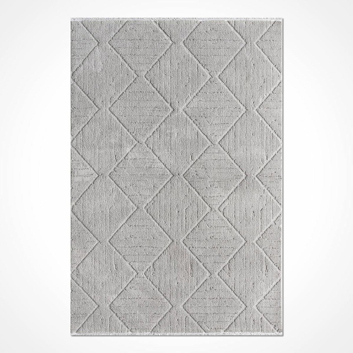Crea Halı Juiz JU002 Krem 10 mm Pamuk-Polyester Toz Tutmaz Yıkanabilir Orta Dikdörtgen Makine Dokuma Salon Halısı 80x300 cm
