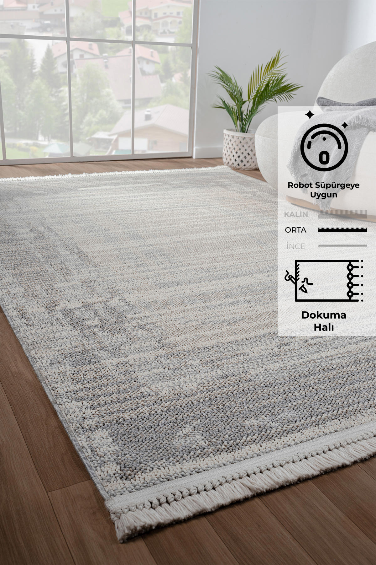 Konfor Halı Bastia 1277 Çok Renkli 7 mm Polipropilen Yıkanabilir Dikdörtgen Makine Dokuma Halı 160x230 cm