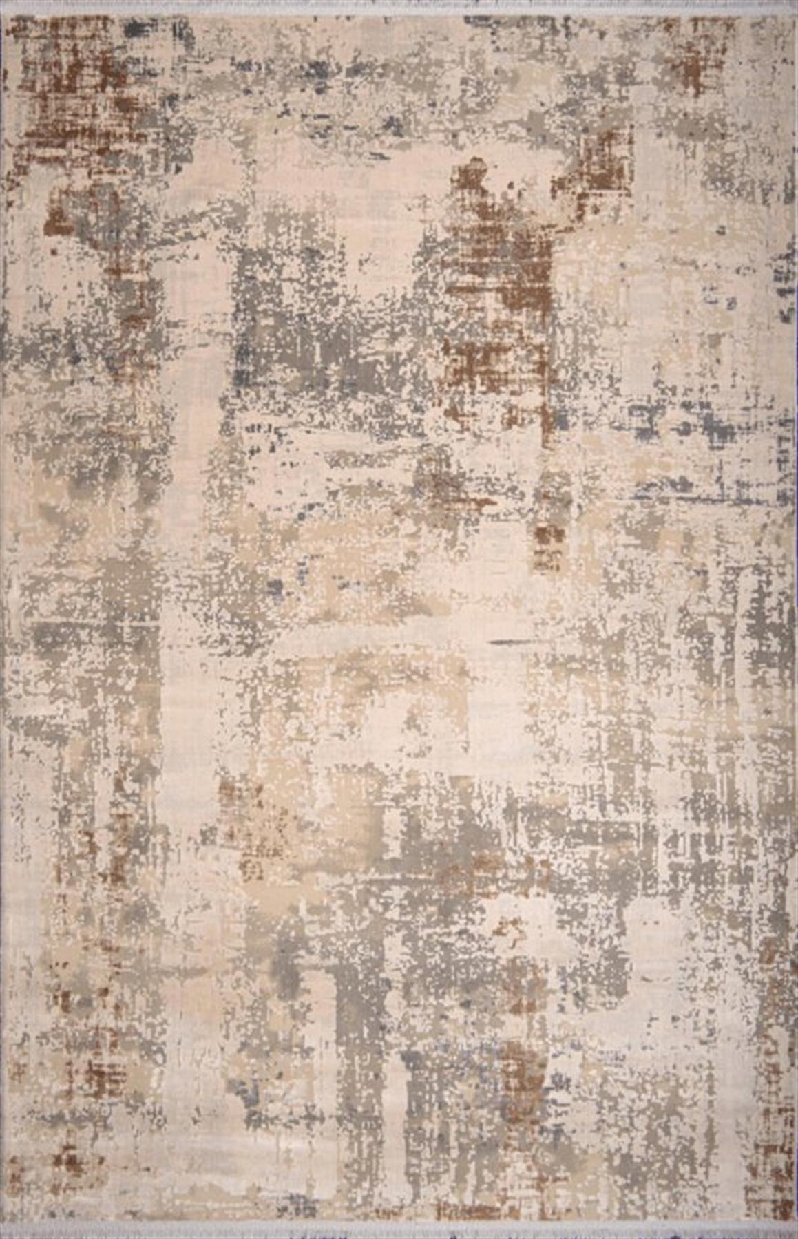 Kreasyon Halı Biblos 9312 Vizon 8 mm Akrilik Yıkanabilir Kalın Kaymaz Pamuk Taban Dikdörtgen Makine Dokuma Salon Halısı 170x240 cm