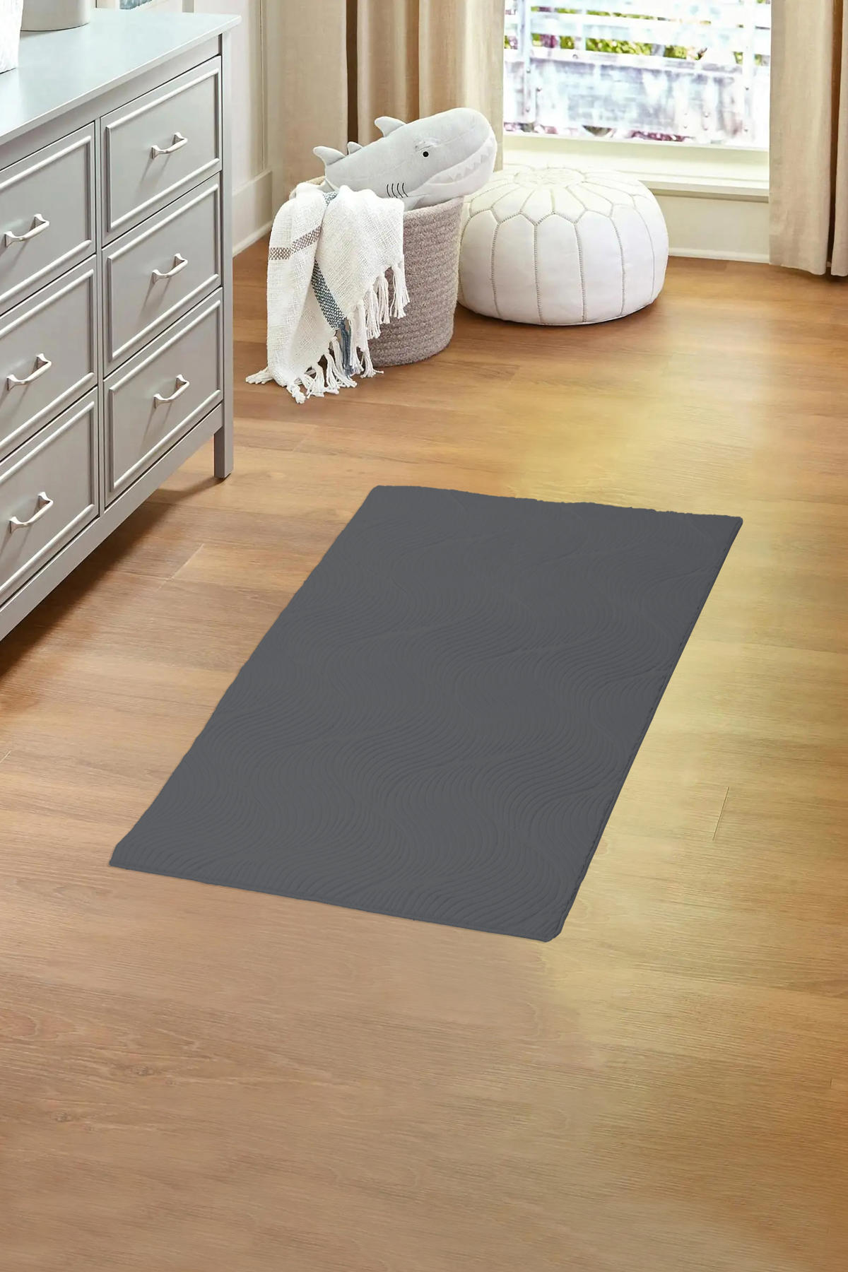 Özdilek Krem 0.5 mm Polyester Yumuşak Yıkanabilir İnce Kaymaz Dot Taban Dikdörtgen Makine Dokuma Salon Halısı 240x340 cm