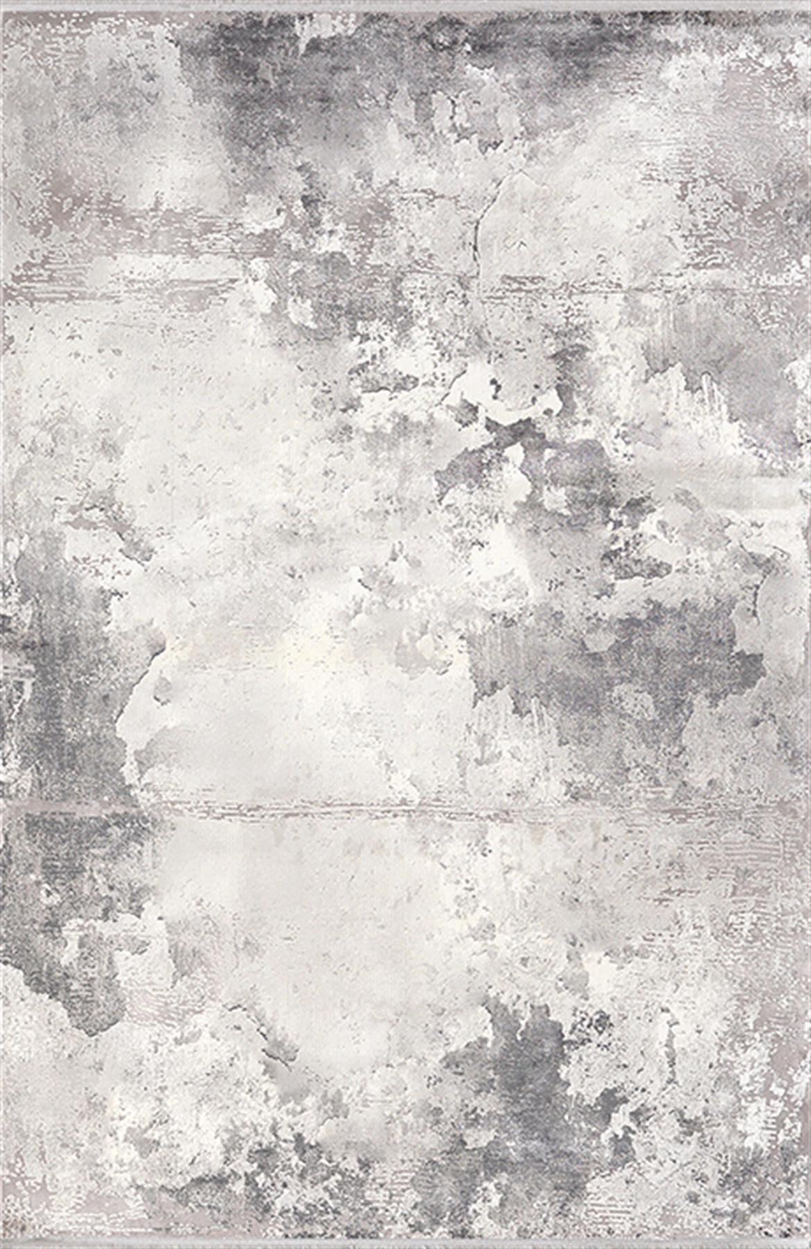 Efsane Halı Dakota 31861 Gri 8 mm Akrilik Silinebilir Yıkanabilir Orta Kaymaz Dikdörtgen Makine Dokuma Salon Halısı 120x180 cm