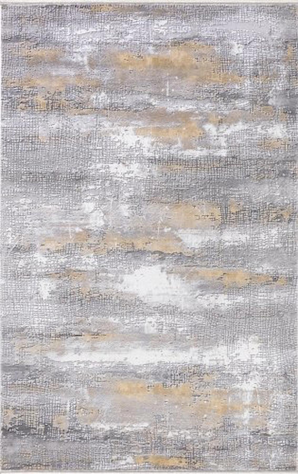 Merinos Therapy 19127 Krem 12 mm Viskon Yumuşak Yıkanabilir kalın Kaymaz Dikdörtgen Makine Dokuma Salon Halısı 80x150 cm