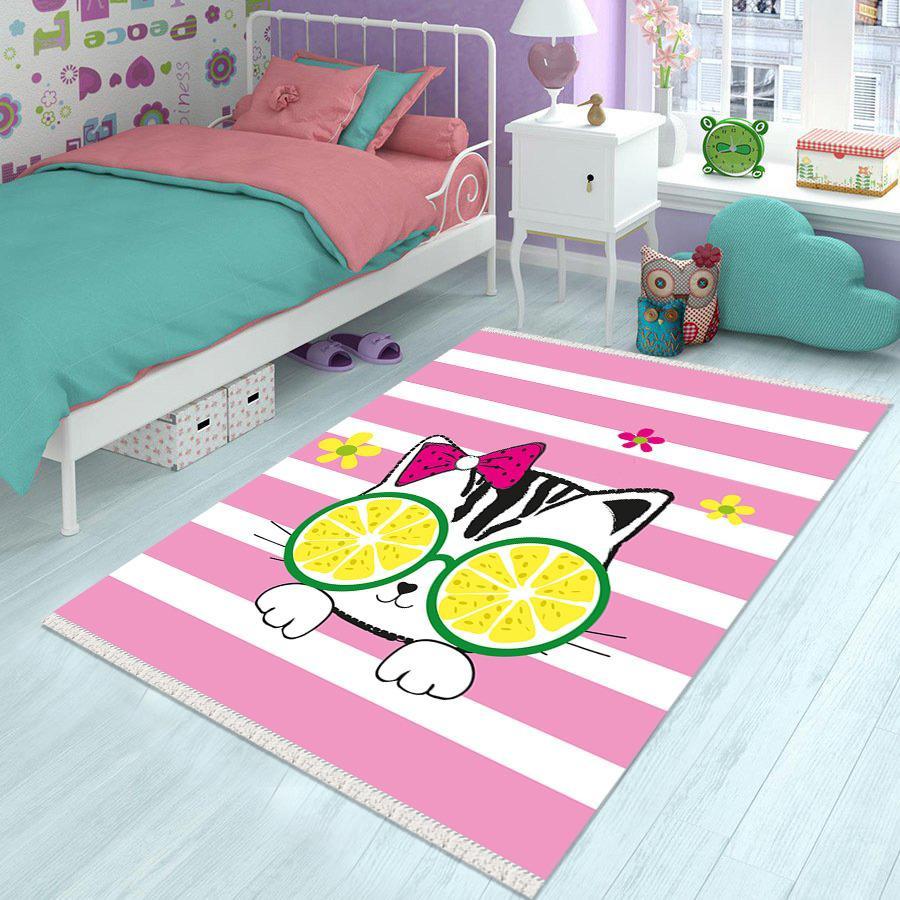 Halı Furyası Krem Yıkanabilir Kaymaz Taban Dikdörtgen Makine Dokuma Çocuk Odası Halısı 160x230 cm