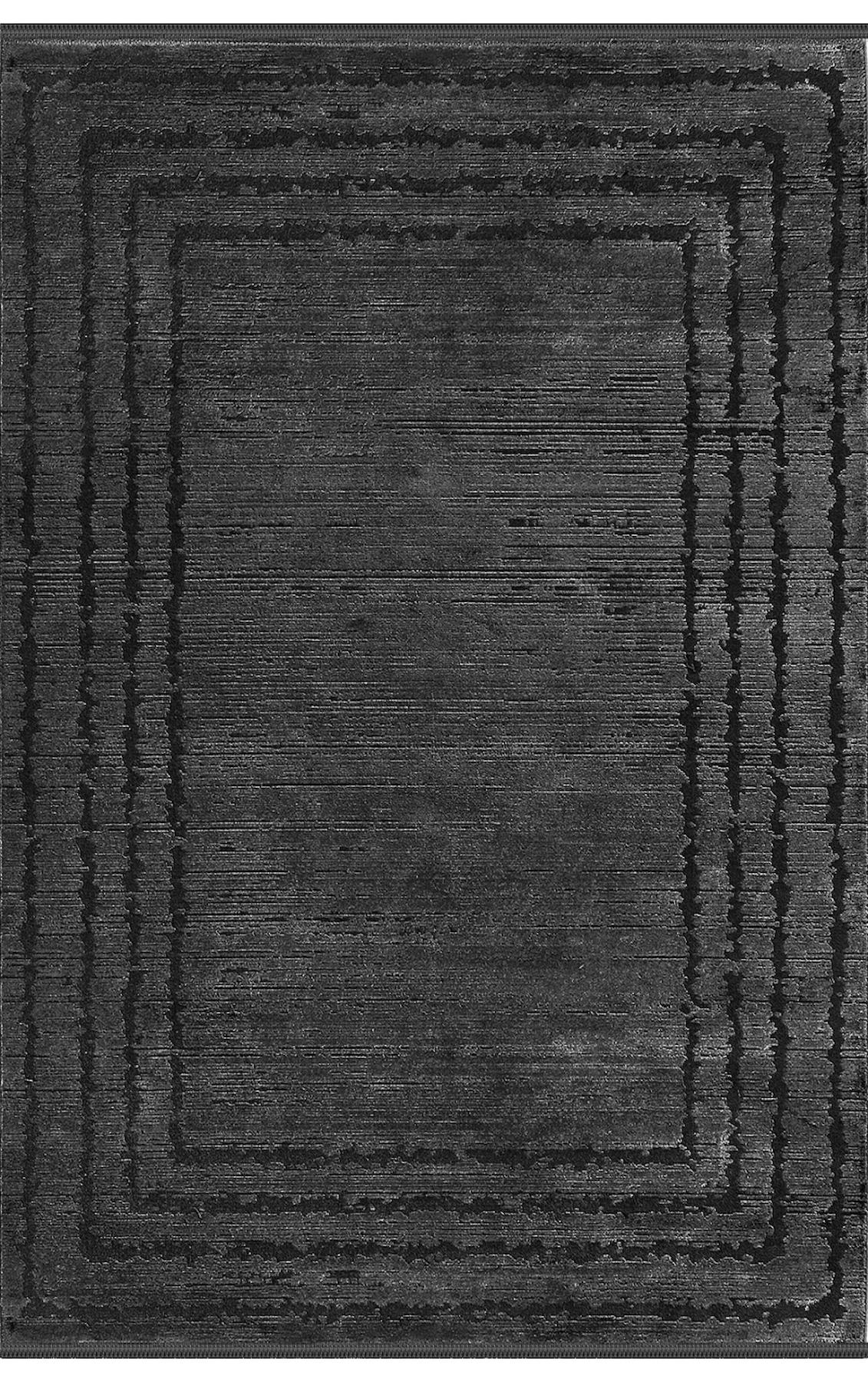 Padişah Bamboo Viva 34669 Siyah 8 mm Bambu Leke Tutmaz Yıkanabilir İnce Dikdörtgen Makine Dokuma Salon Halısı 160x230 cm