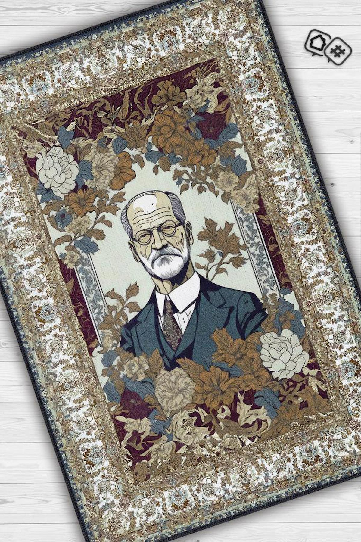 Homshtag Freud Krem 4 mm Pamuk Antistatik Yıkanabilir İnce Kaymaz Dikdörtgen Makine Dokuma Salon Halısı 160x160 cm