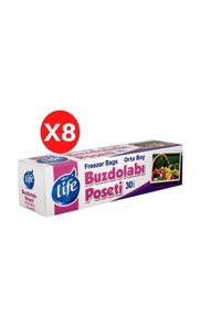 Life Orta Buz Dolabı Poşeti 8x30 Adet