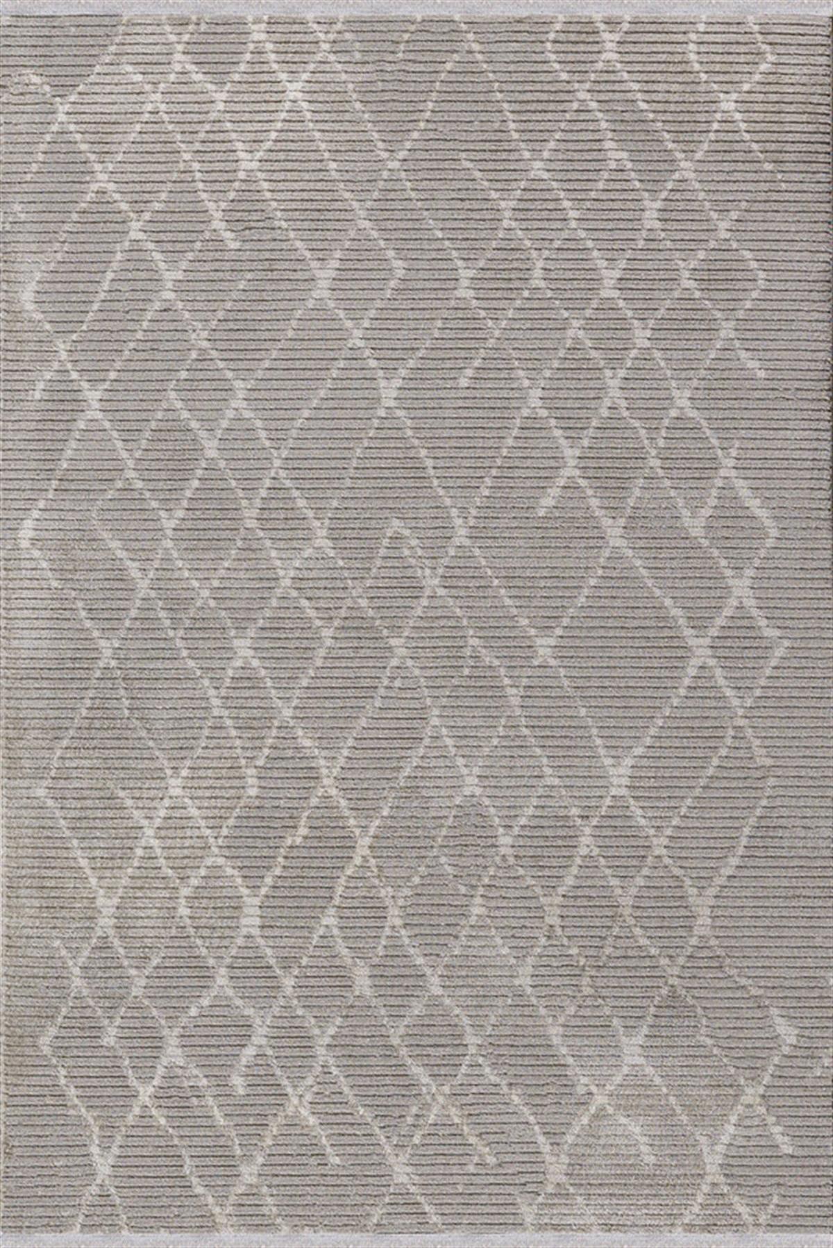 Dinarsu Nero 36472 Bej 8 mm Pamuk Silinebilir Yıkanabilir Orta Kaymaz Dikdörtgen Makine Dokuma Salon Halısı 180x250 cm
