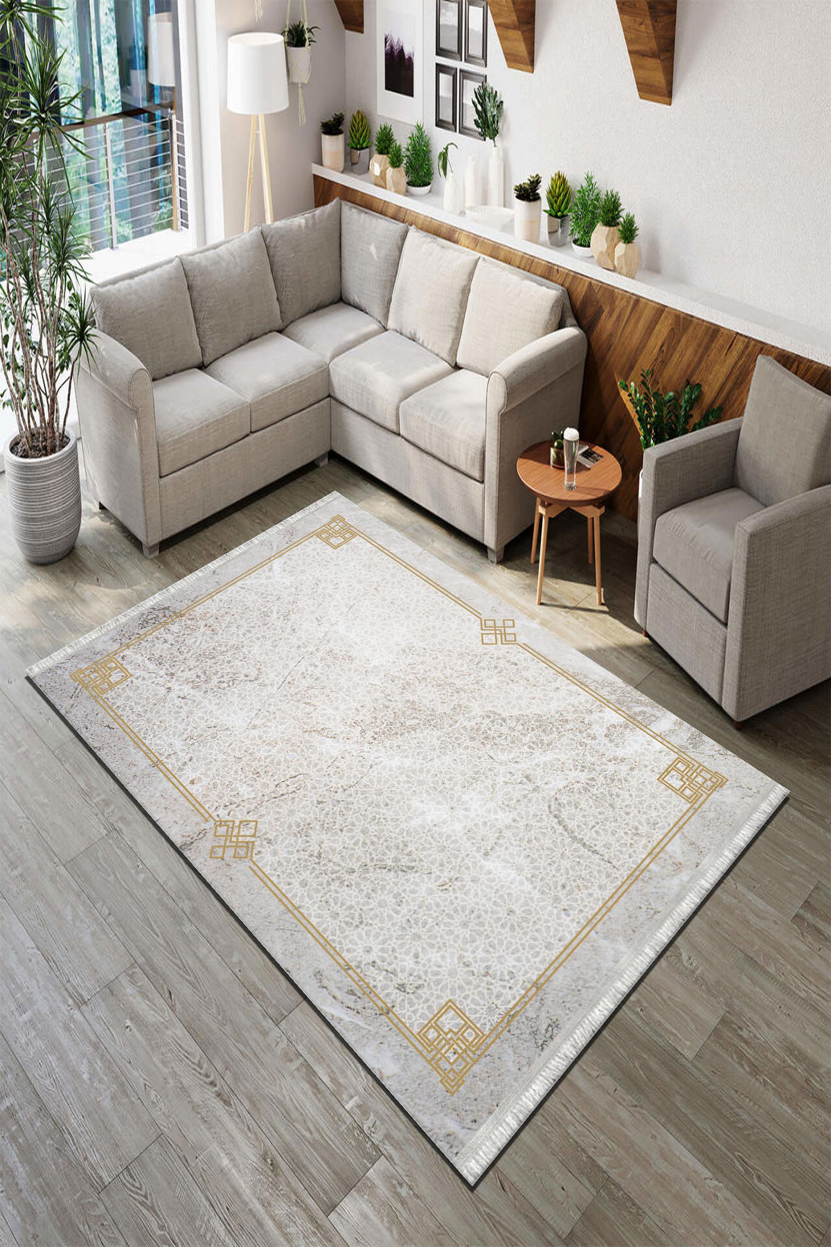 Roslyn Home Çok Renkli 6 mm Polyester Antibakteriyel Yıkanabilir İnce Kaymaz Dot Taban Dikdörtgen Makine Dokuma Salon Halısı 80x500 cm