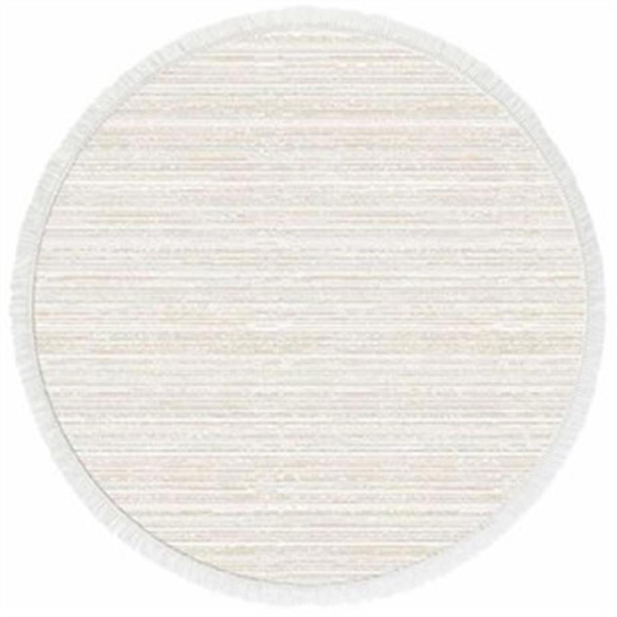 İpek Mekik Halı Sardes 6113 Krem 10 mm Akrilik Yalıtıma Yardımcı Yıkanabilir Orta Kaymaz Pamuk Taban Yuvarlak Makine Dokuma Salon Halısı 100x300 cm
