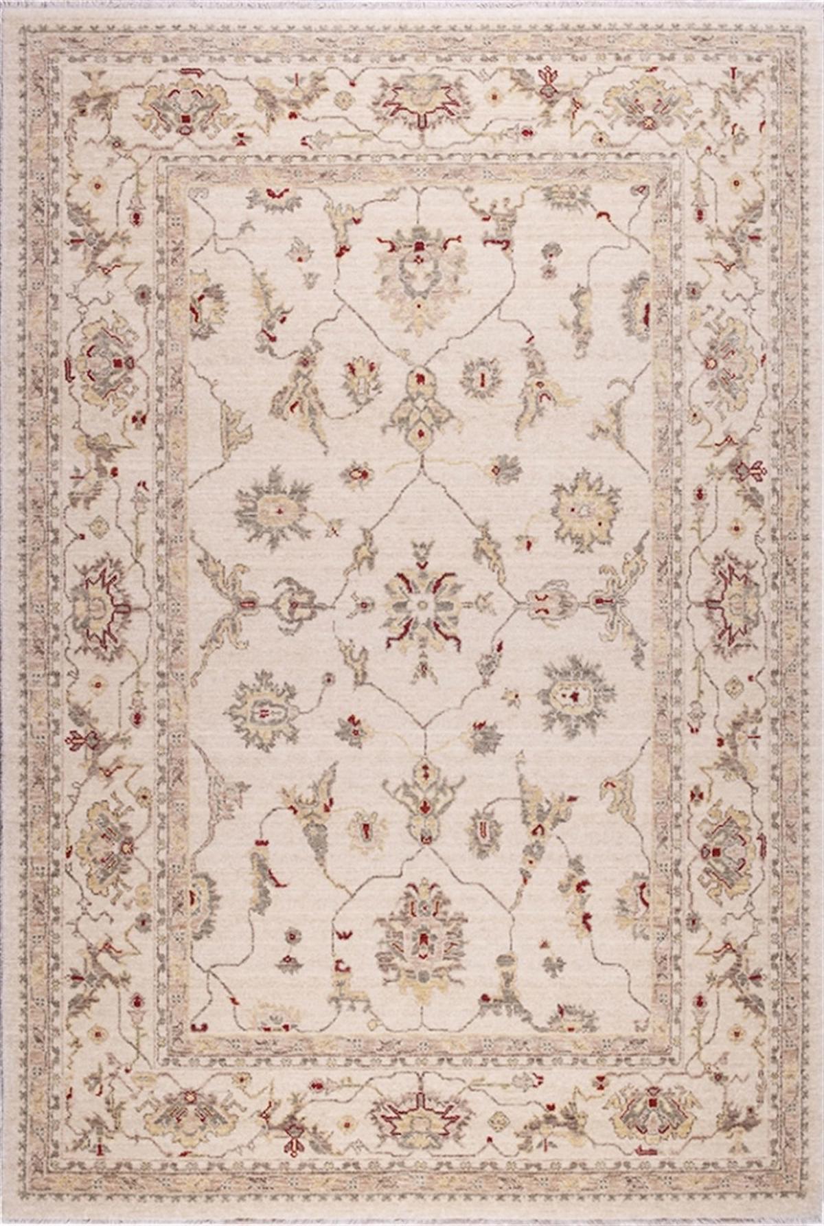 Crea Halı 8008 Krem 10 mm Bambu Yıkanabilir Orta Dikdörtgen Makine Dokuma Salon Halısı 140x200 cm