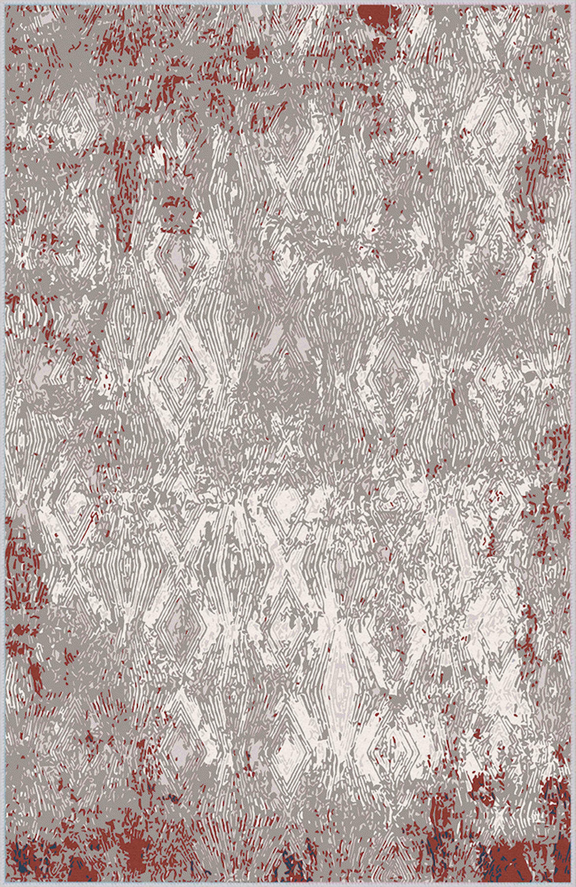 Rovigo Home RVG0264 Çok Renkli 8 mm Polyester Leke Tutmaz-Toz Tutmaz Yıkanabilir İnce Kaymaz Dot Taban Dikdörtgen Makine Dokuma Salon Halısı 200x290 cm