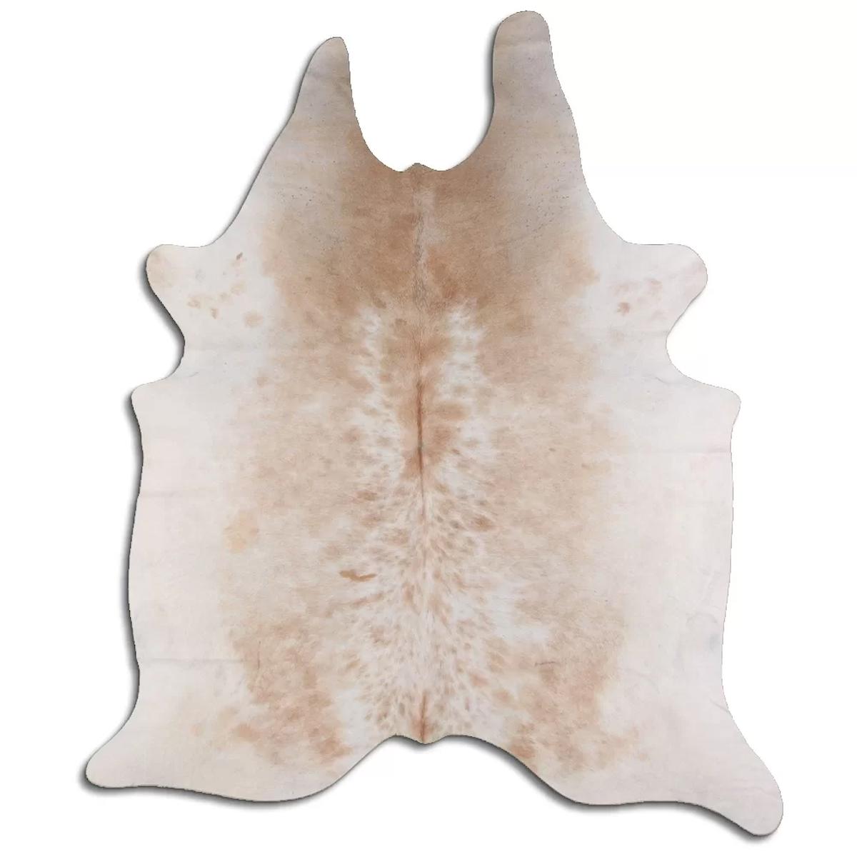Fiesta Leather Art 66760 Krem 51 mm Deri Toz Tutmaz Yıkanabilir İnce Kaymaz Deri Taban Oval Makine Dokuma Salon Halısı 80x400 cm