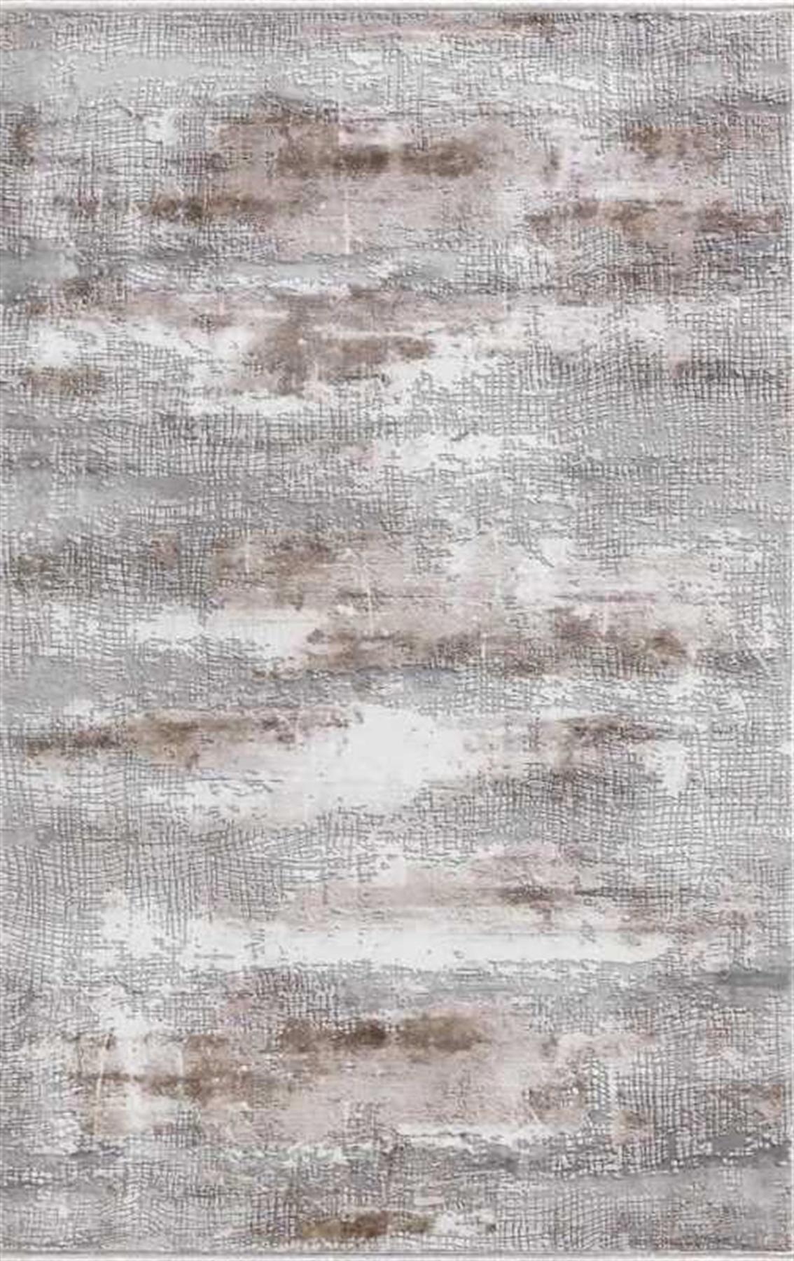 Merinos Therapy 19127 Gri 12 mm Akrilik Yumuşak Yıkanabilir Kalın Kaymaz Dikdörtgen Makine Dokuma Salon Halısı 150x200 cm