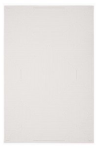 Alpina Home Dolce Krem 7 mm Polyester Yıkanabilir İnce Kaymaz Jüt Taban Dikdörtgen Makine Dokuma Salon Halısı 80x150 cm