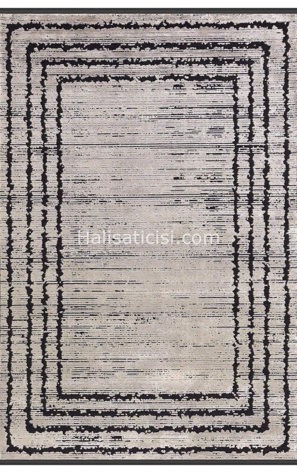 Padişah Viva 34669 Krem 8 mm Bambu-Viskon Toz Tutmaz Yıkanabilir İnce Dikdörtgen Makine Dokuma Salon Halısı 80x120 cm